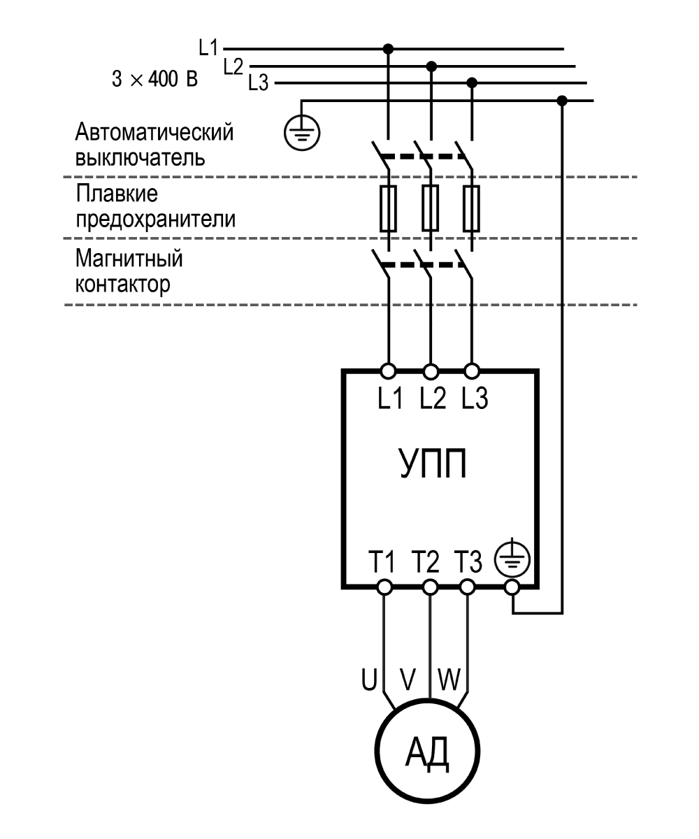 Схема электрических соединений УПП1